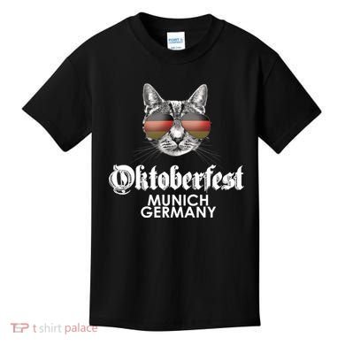 Oktoberfest Cat Munich Germany Kids T-Shirt
