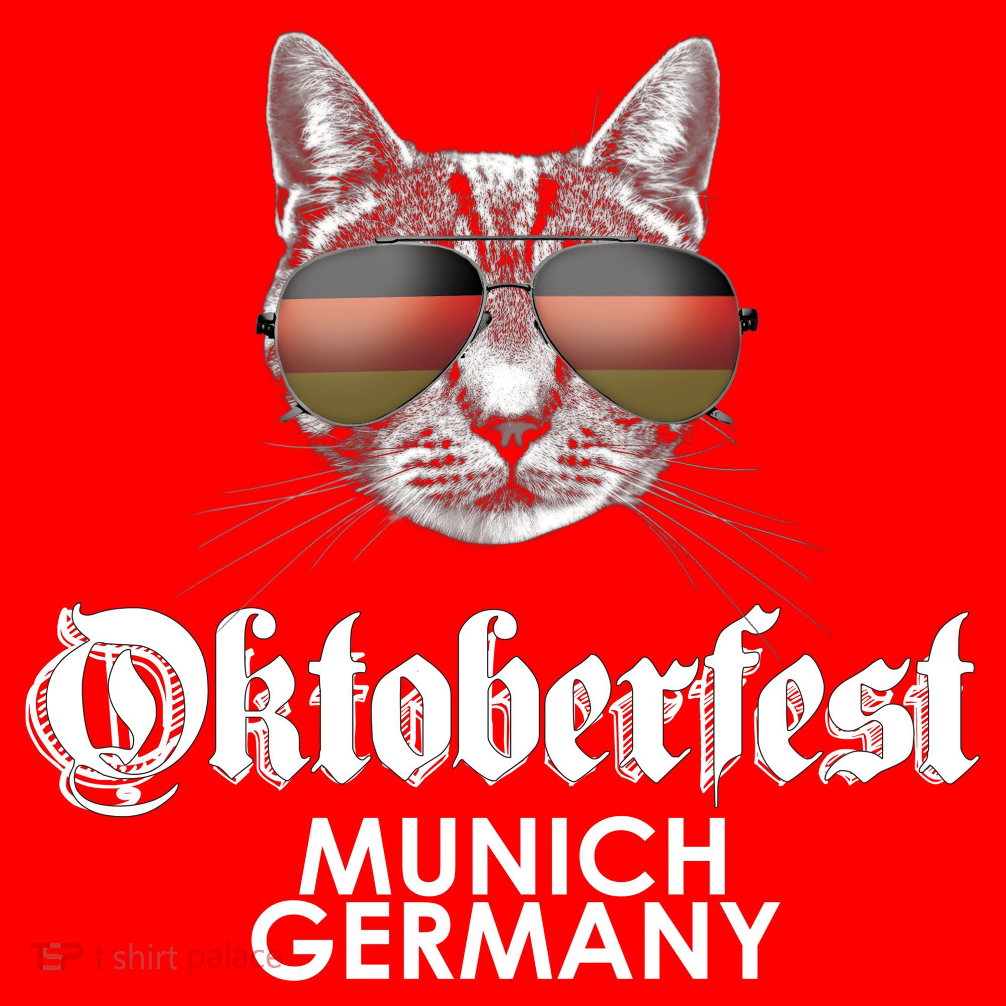 Oktoberfest Cat Munich Germany Santa Hat