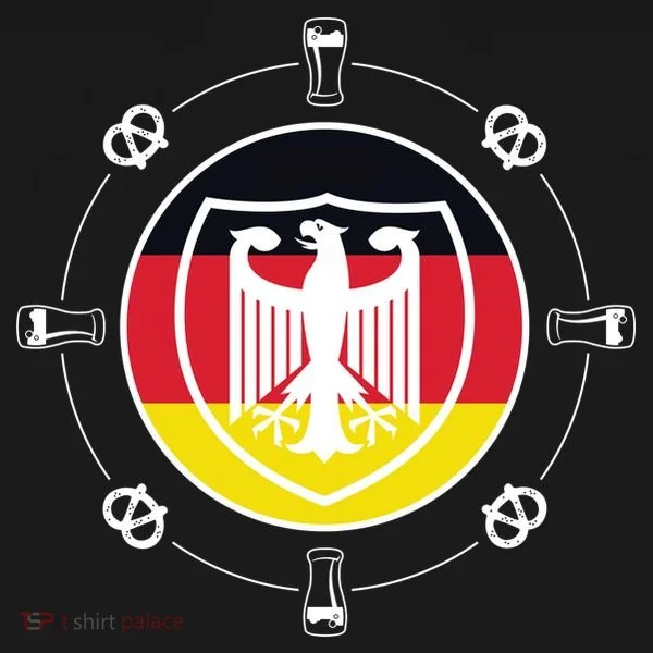 Oktoberfest Circle Eagle Flag Logo  Doggie Tank