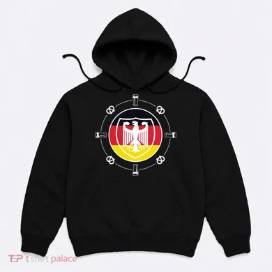 Oktoberfest Circle Eagle Flag Logo  Hoodie