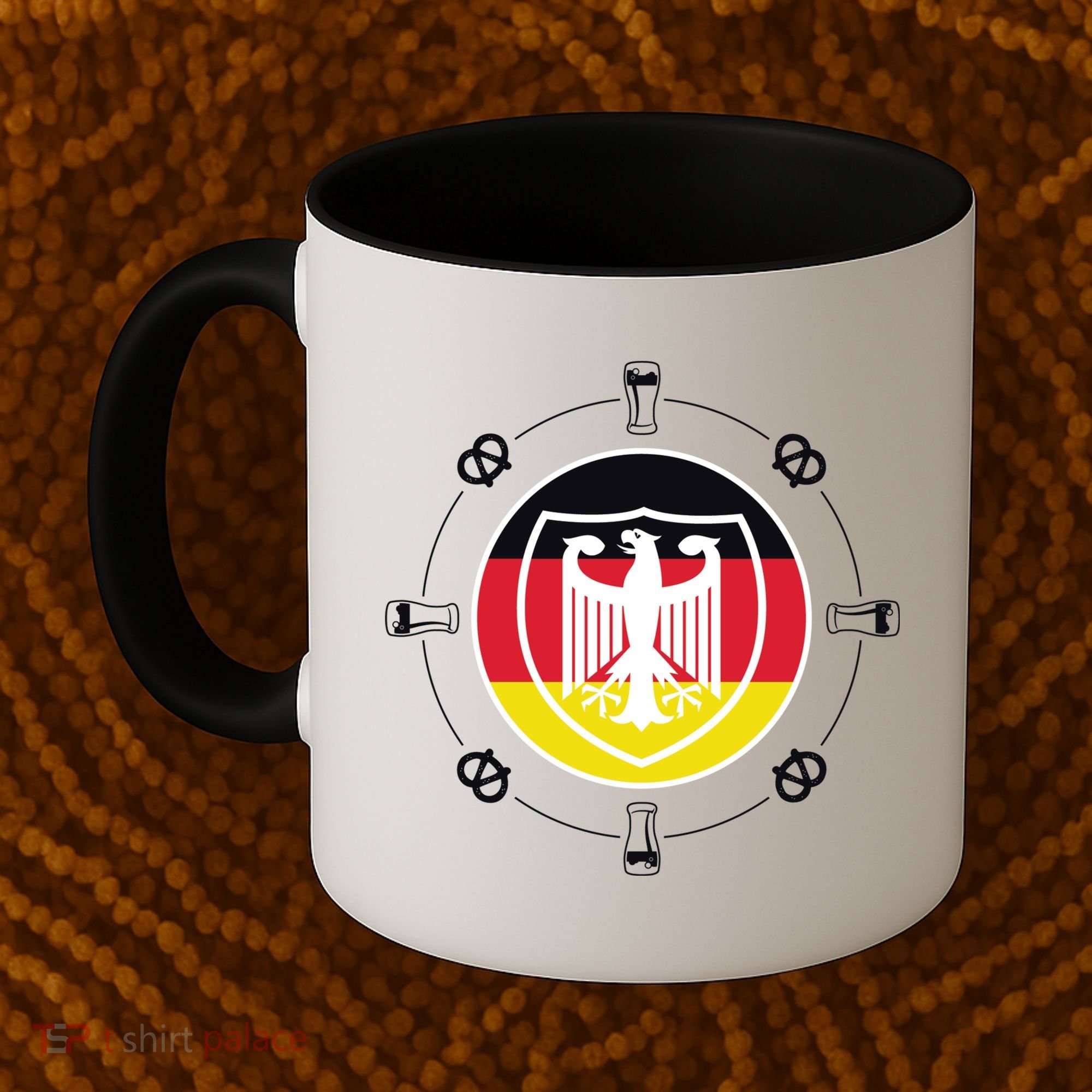 Oktoberfest Circle Eagle Flag Logo  Coffee Mug