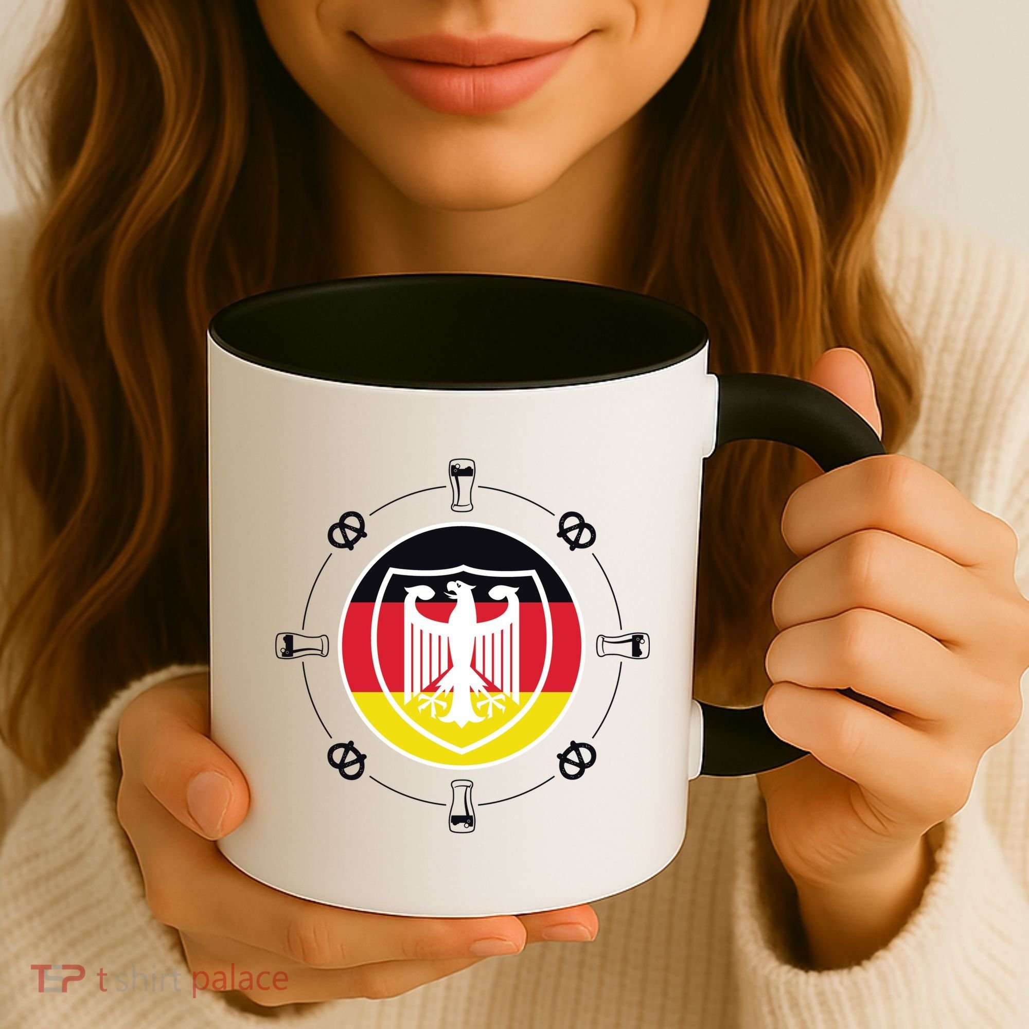 Oktoberfest Circle Eagle Flag Logo  Coffee Mug