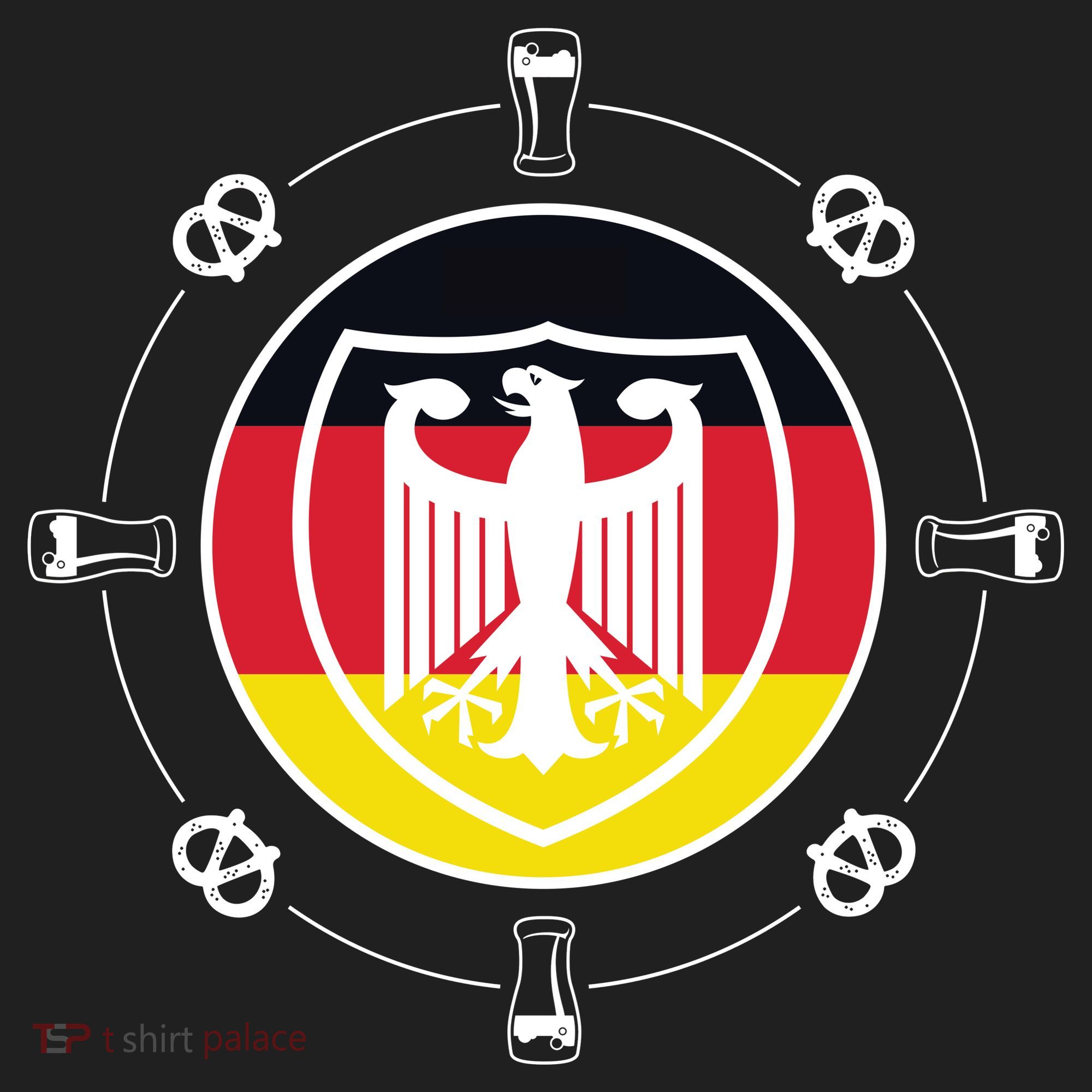 Oktoberfest Circle Eagle Flag Logo  Hat