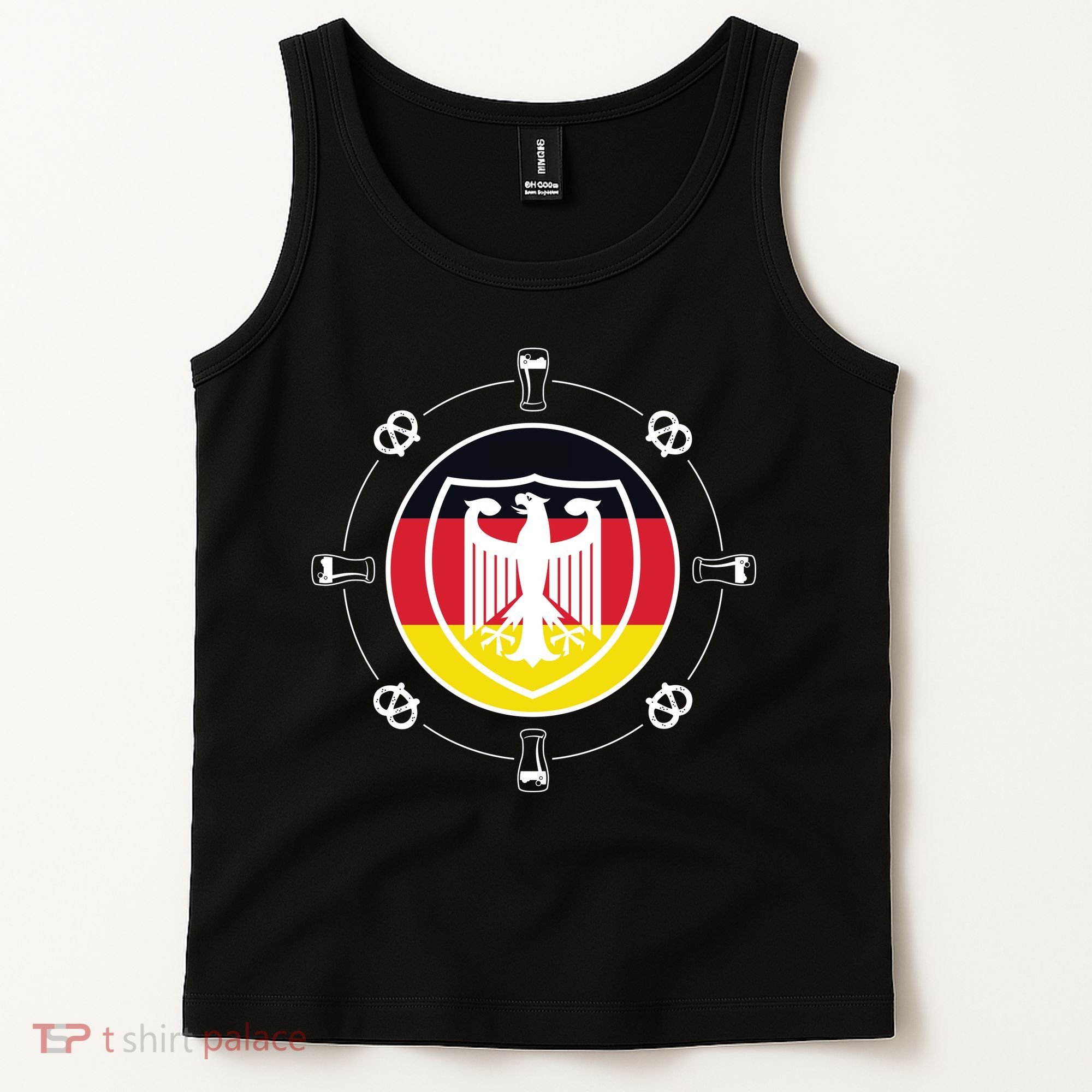 Oktoberfest Circle Eagle Flag Logo  Tank Top