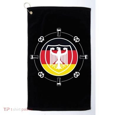 Oktoberfest Circle Eagle Flag Logo  Golf Towel