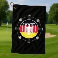 Oktoberfest Circle Eagle Flag Logo  Golf Towel thumb 1