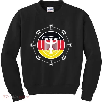 Oktoberfest Circle Eagle Flag Logo  Kids Sweatshirt