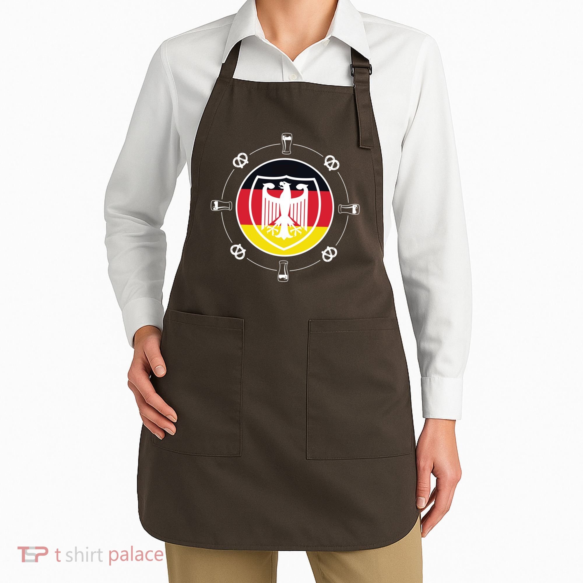 Oktoberfest Circle Eagle Flag Logo  Apron
