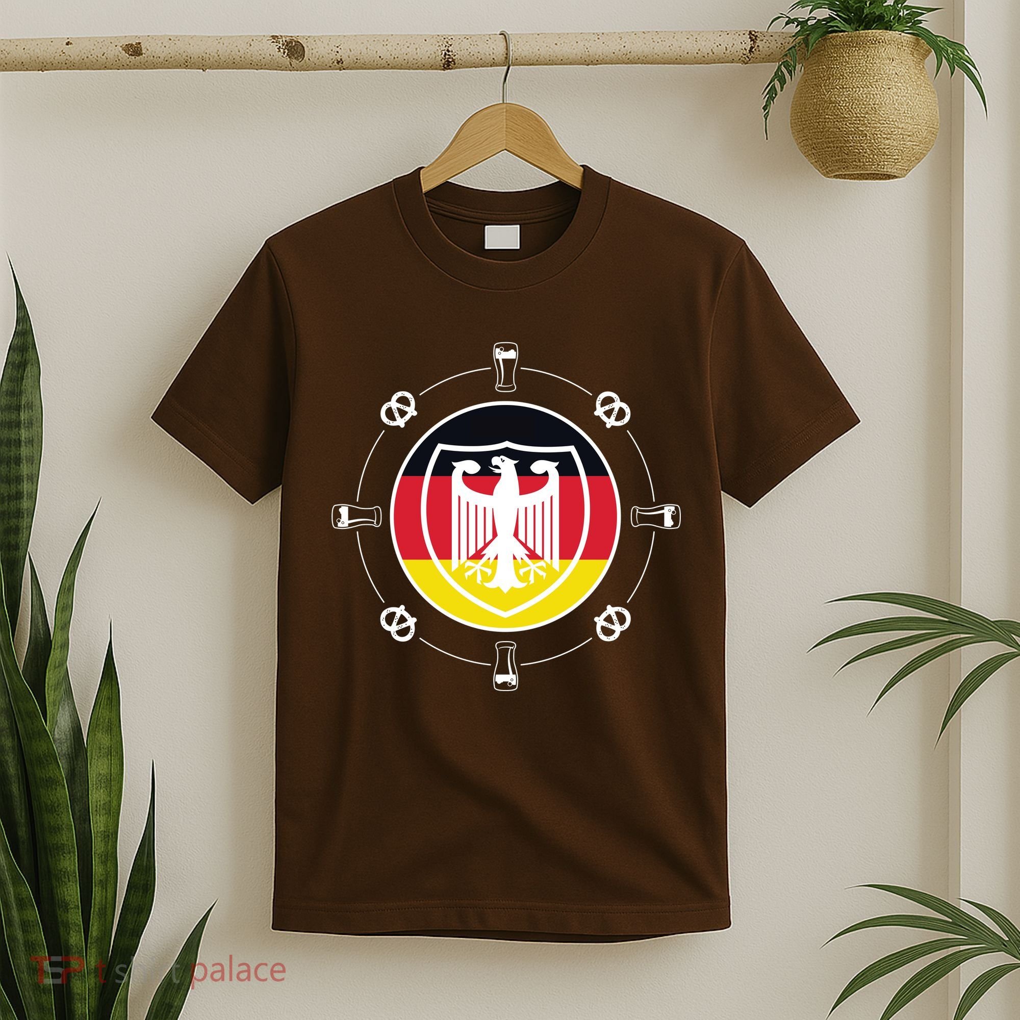 Oktoberfest Circle Eagle Flag Logo  T-Shirt