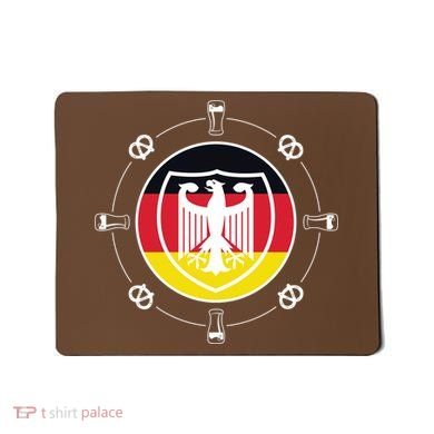 Oktoberfest Circle Eagle Flag Logo  Mousepad