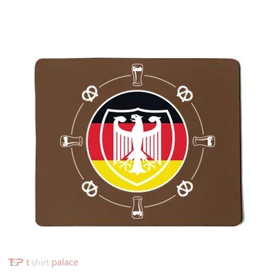 Oktoberfest Circle Eagle Flag Logo  Mousepad