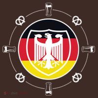 Oktoberfest Circle Eagle Flag Logo  Baby Bodysuit thumb 2