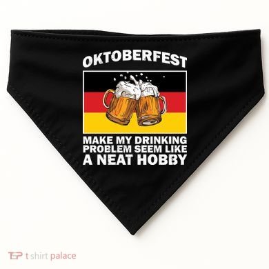 Oktoberfest Drinking Problems USA-Made Doggie Bandana