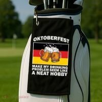 Oktoberfest Drinking Problems Golf Towel thumb 2