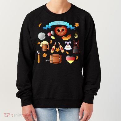 Oktoberfest Festive Mashup Beer Pretzel German Women's Sweatshirt