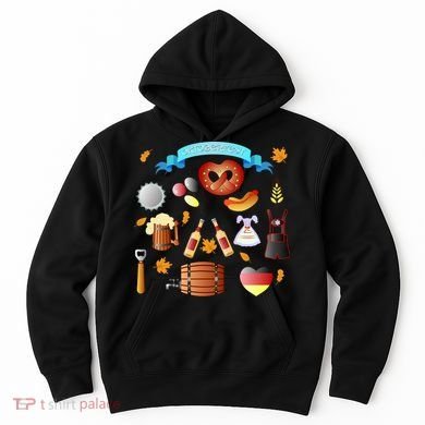 Oktoberfest Festive Mashup Beer Pretzel German Hoodie