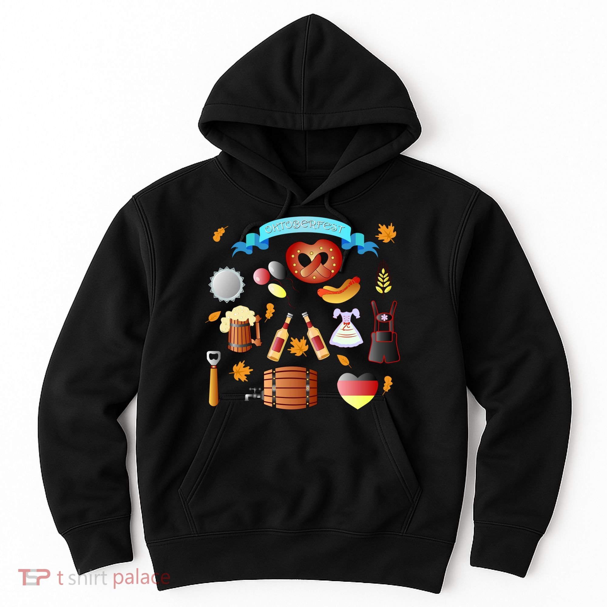 Oktoberfest Festive Mashup Beer Pretzel German Hoodie