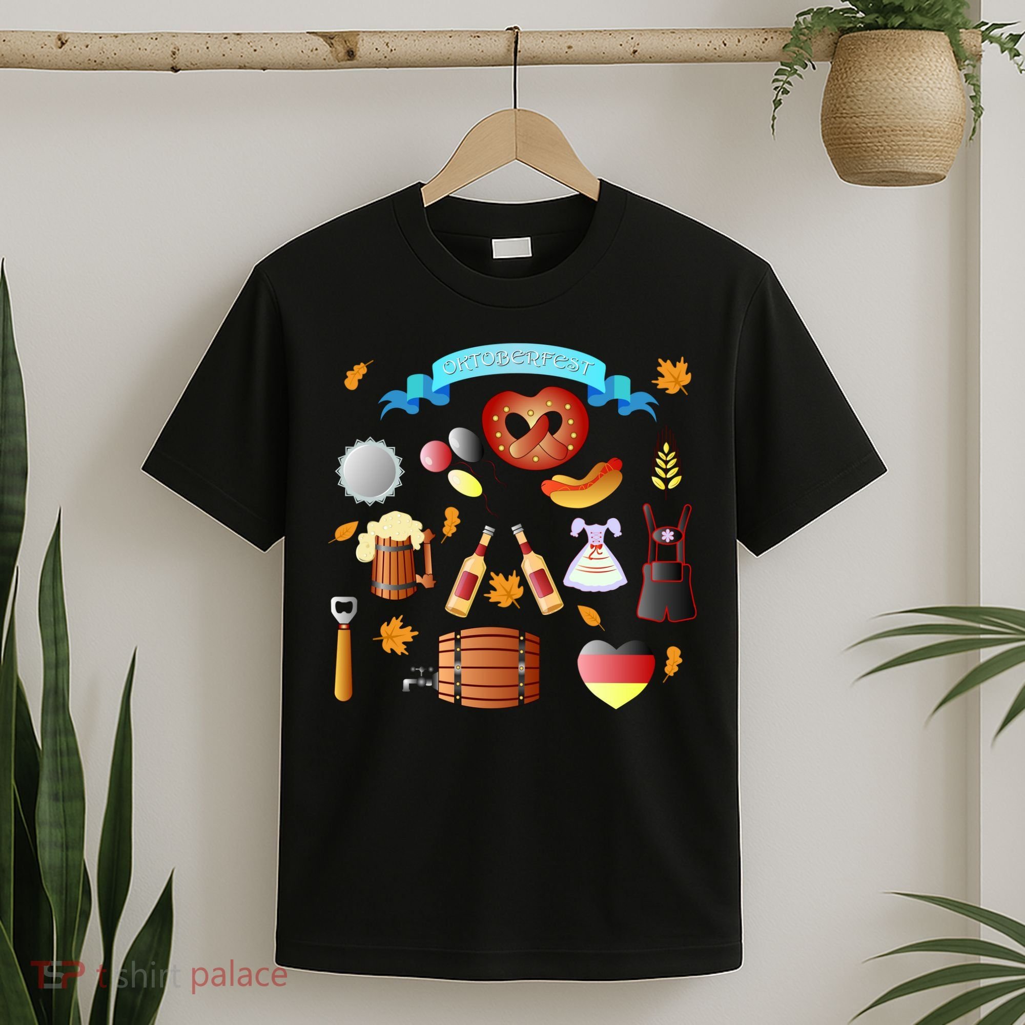 Oktoberfest Festive Mashup Beer Pretzel German T-Shirt