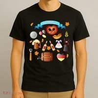 Oktoberfest Festive Mashup Beer Pretzel German T-Shirt thumb 3