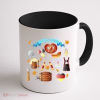 Oktoberfest Festive Mashup Beer Pretzel German Coffee Mug thumb 1