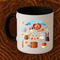 Oktoberfest Festive Mashup Beer Pretzel German Coffee Mug thumb 2