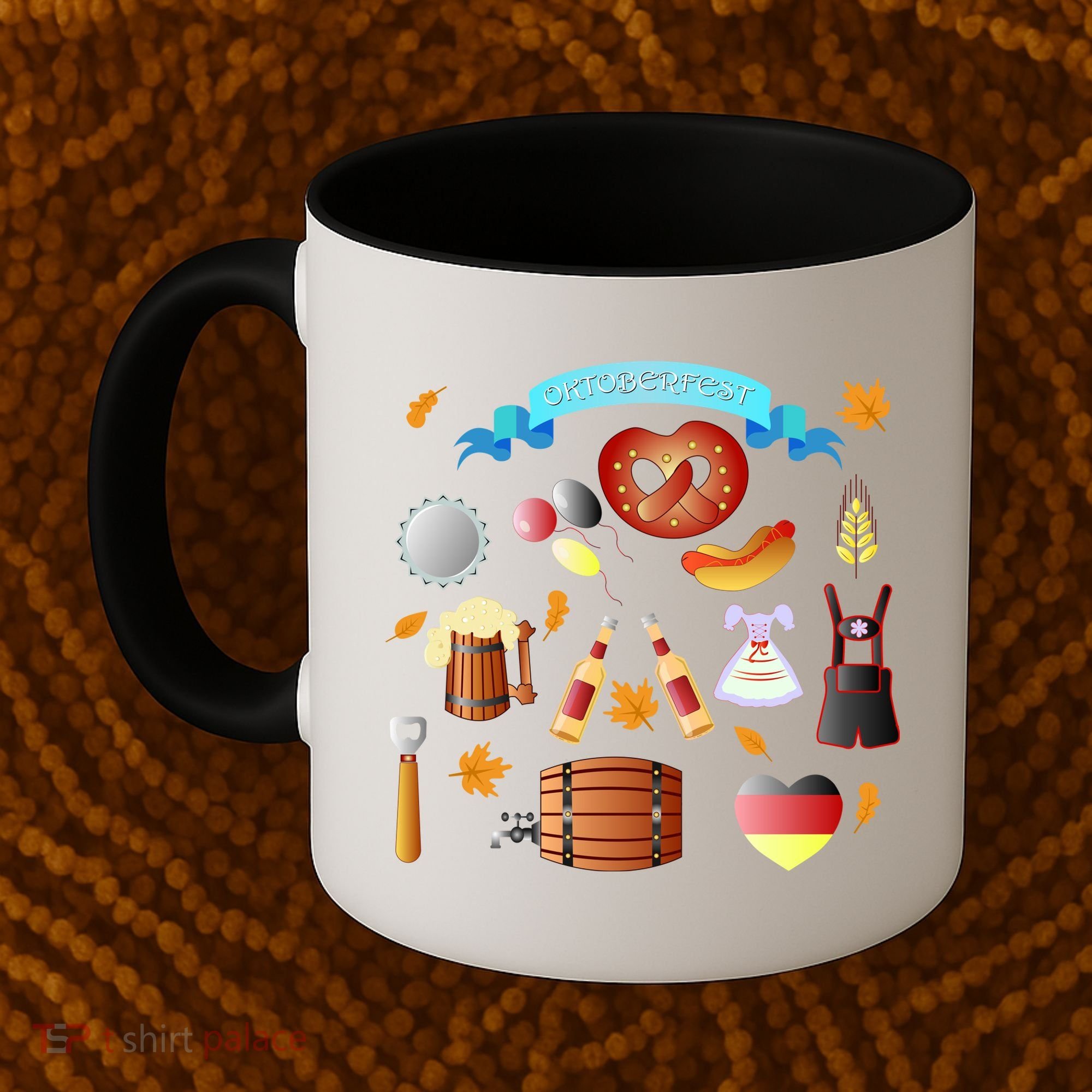 Oktoberfest Festive Mashup Beer Pretzel German Coffee Mug