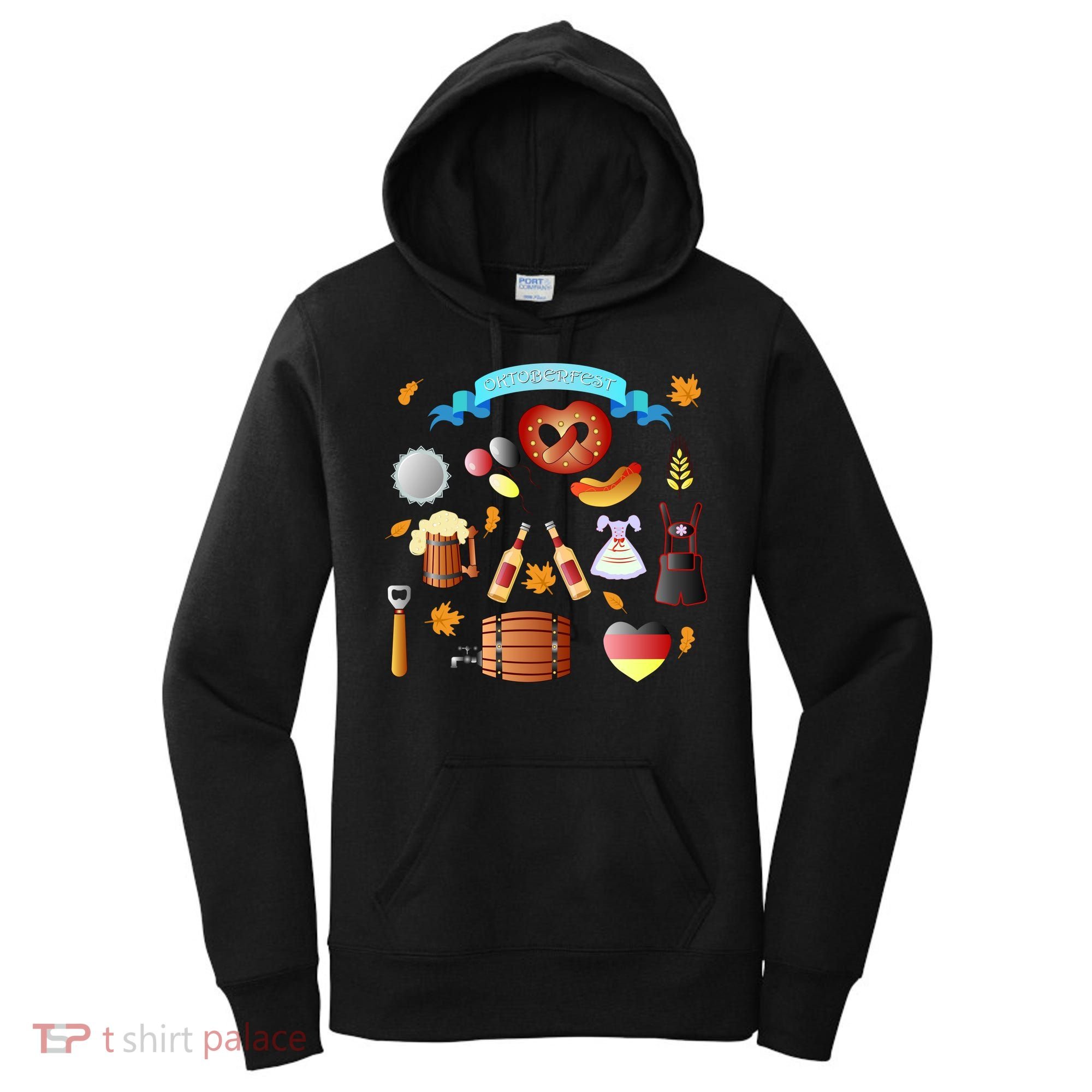 Oktoberfest Festive Mashup Beer Pretzel German Women's Hoodie