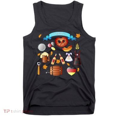 Oktoberfest Festive Mashup Beer Pretzel German Tank Top