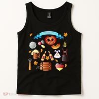 Oktoberfest Festive Mashup Beer Pretzel German Tank Top thumb 2