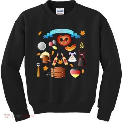 Oktoberfest Festive Mashup Beer Pretzel German Kids Sweatshirt