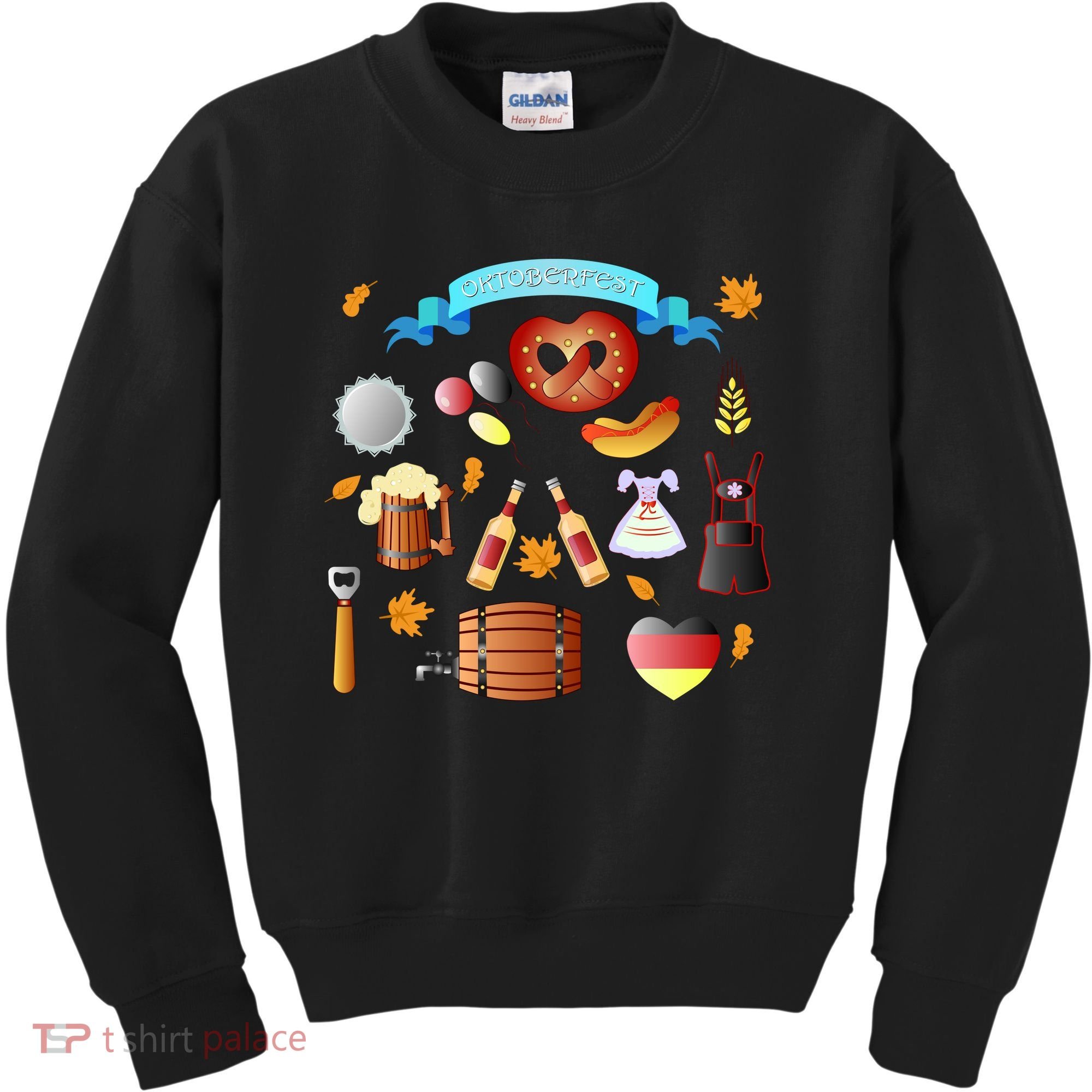 Oktoberfest Festive Mashup Beer Pretzel German Kids Sweatshirt