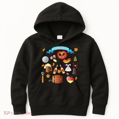 Oktoberfest Festive Mashup Beer Pretzel German Kids Hoodie