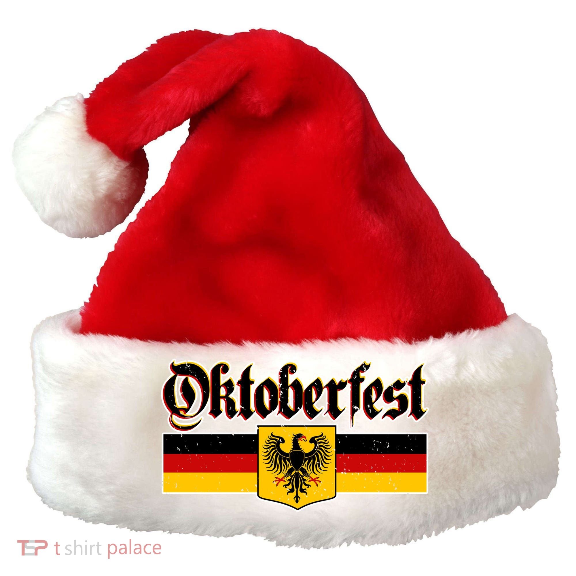 Oktoberfest German Coat of Arms Santa Hat