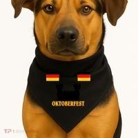 Oktoberfest German Flag Castle USA-Made Doggie Bandana thumb 1