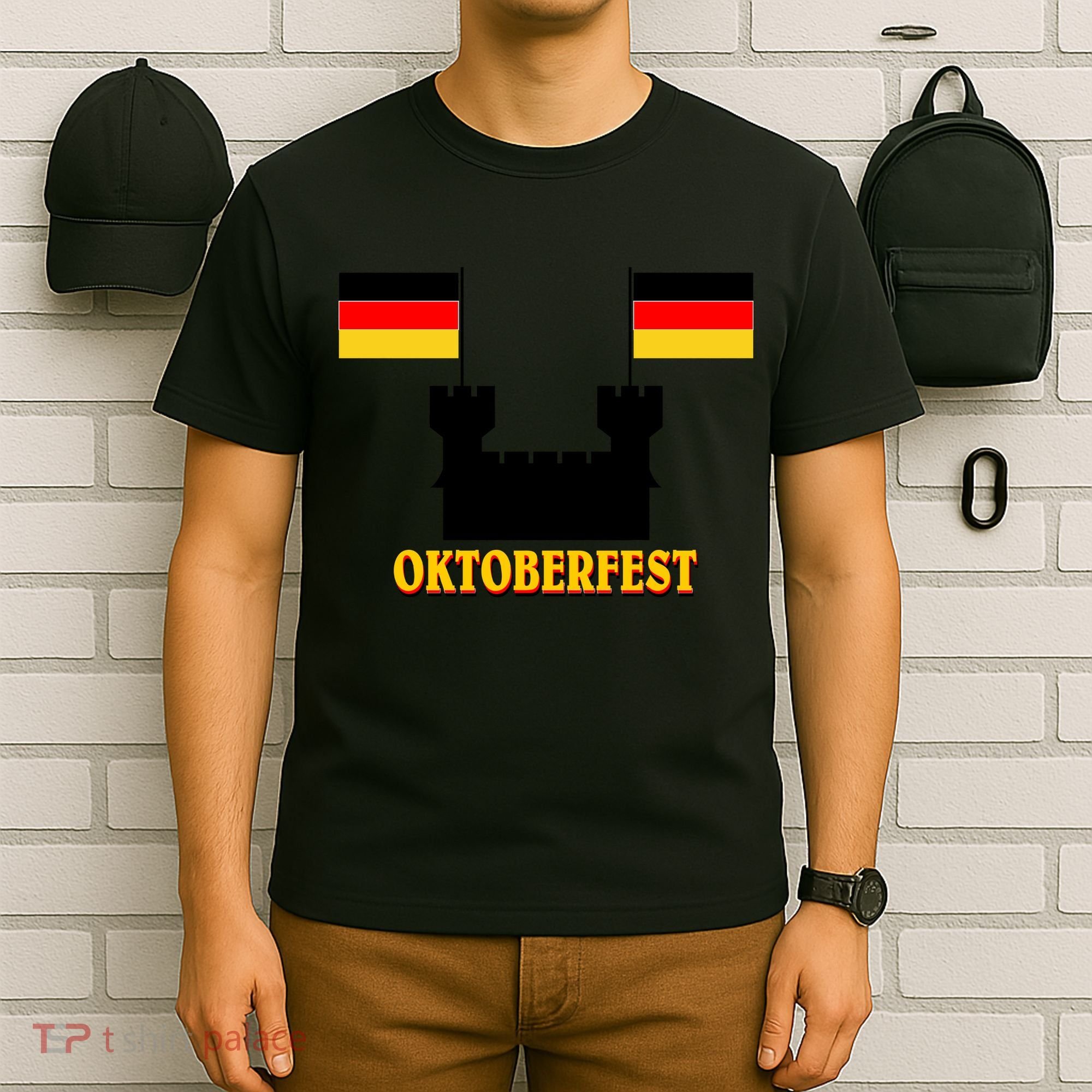 Oktoberfest German Flag Castle T-Shirt