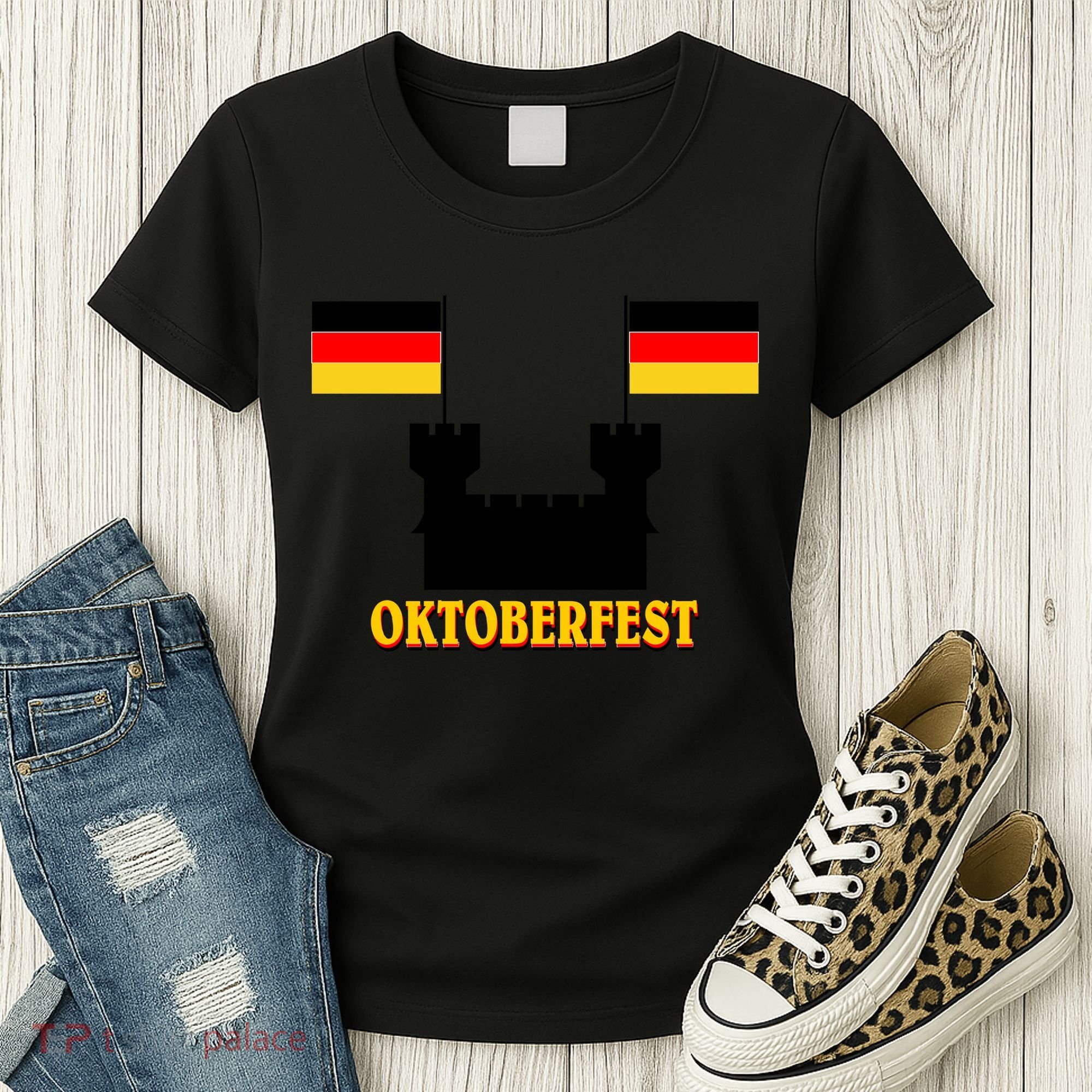 Oktoberfest German Flag Castle Women's T-Shirt