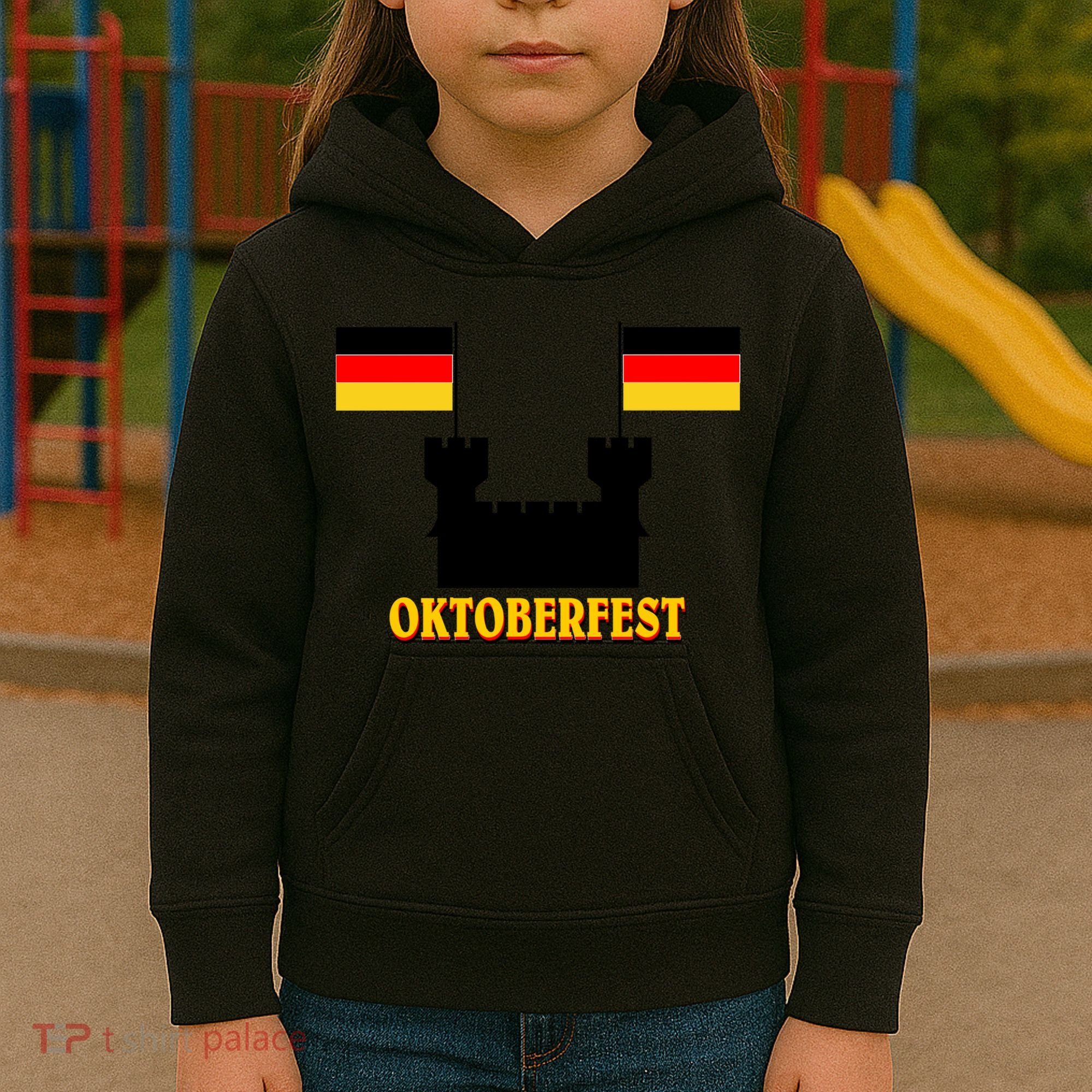 Oktoberfest German Flag Castle Kids Hoodie