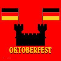 Oktoberfest German Flag Castle Santa Hat thumb 1