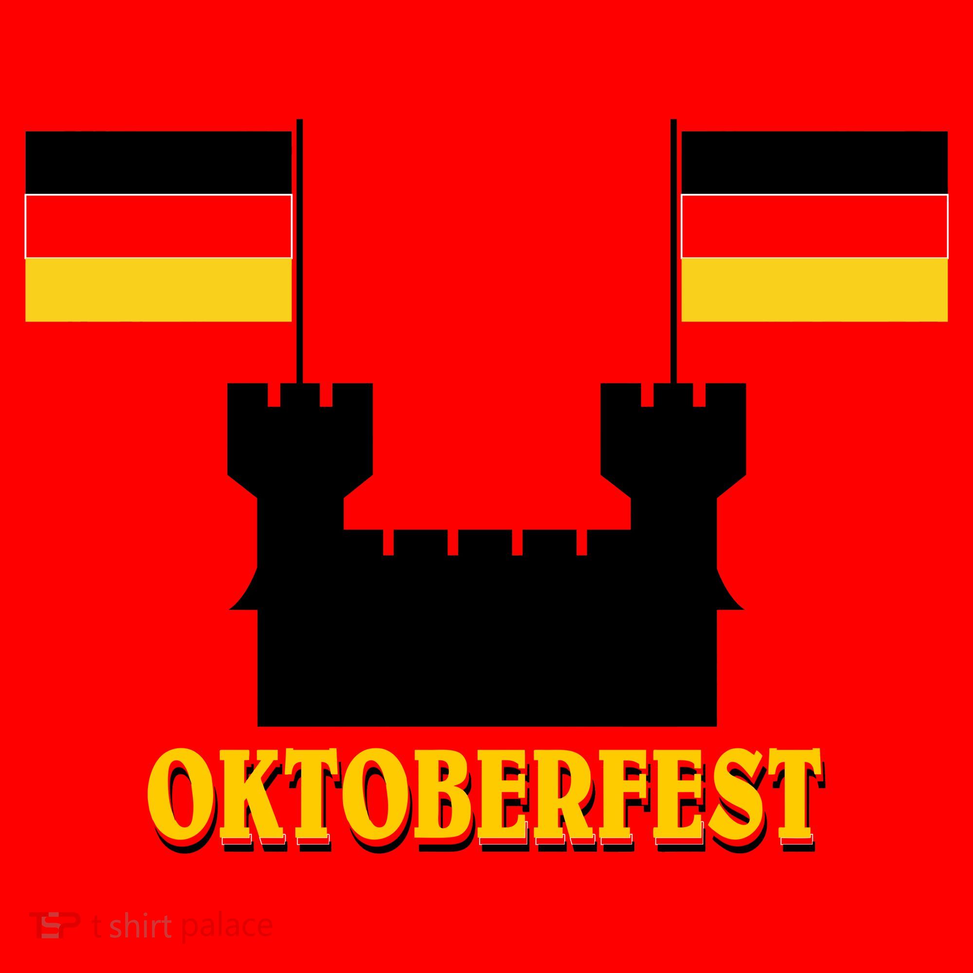 Oktoberfest German Flag Castle Santa Hat