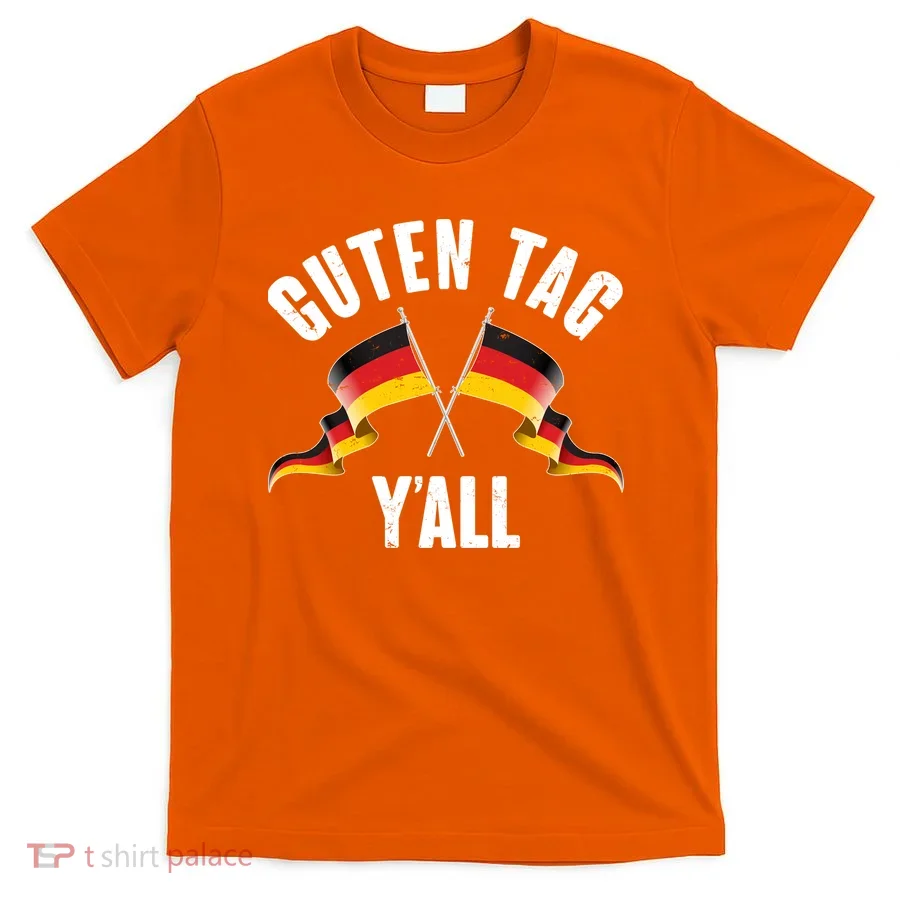 Oktoberfest Guten Tag Y'all German Flags T-Shirt