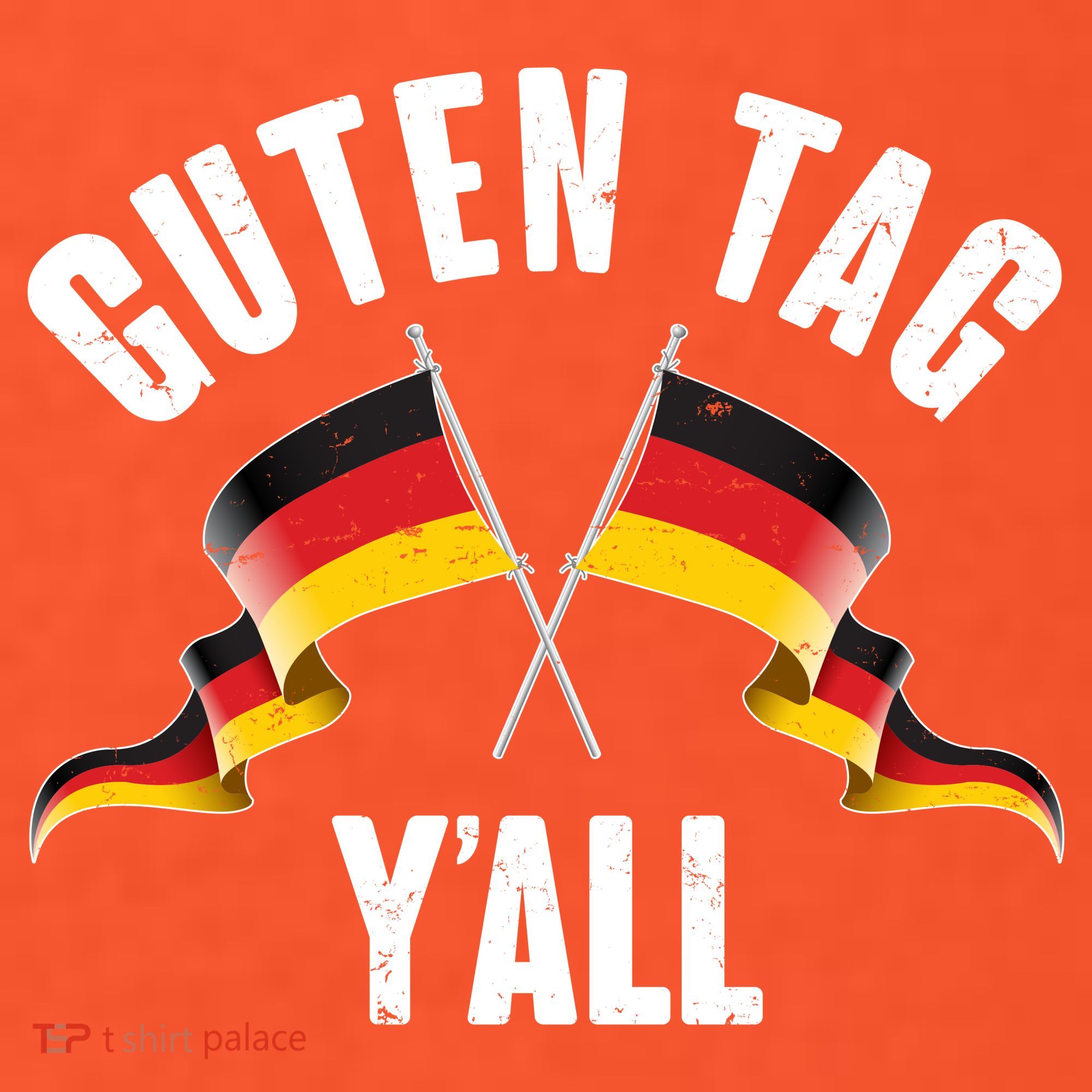 Oktoberfest Guten Tag Y'all German Flags T-Shirt