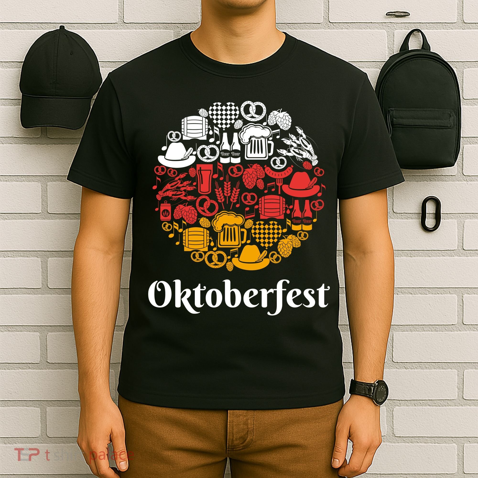 Oktoberfest Holiday Flag Mash Up T-Shirt