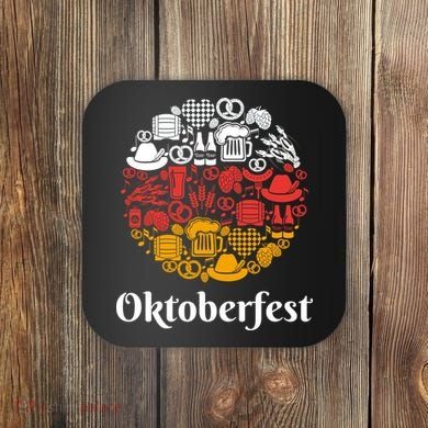 Oktoberfest Holiday Flag Mash Up Coaster