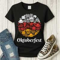 Oktoberfest Holiday Flag Mash Up Women's T-Shirt thumb 3
