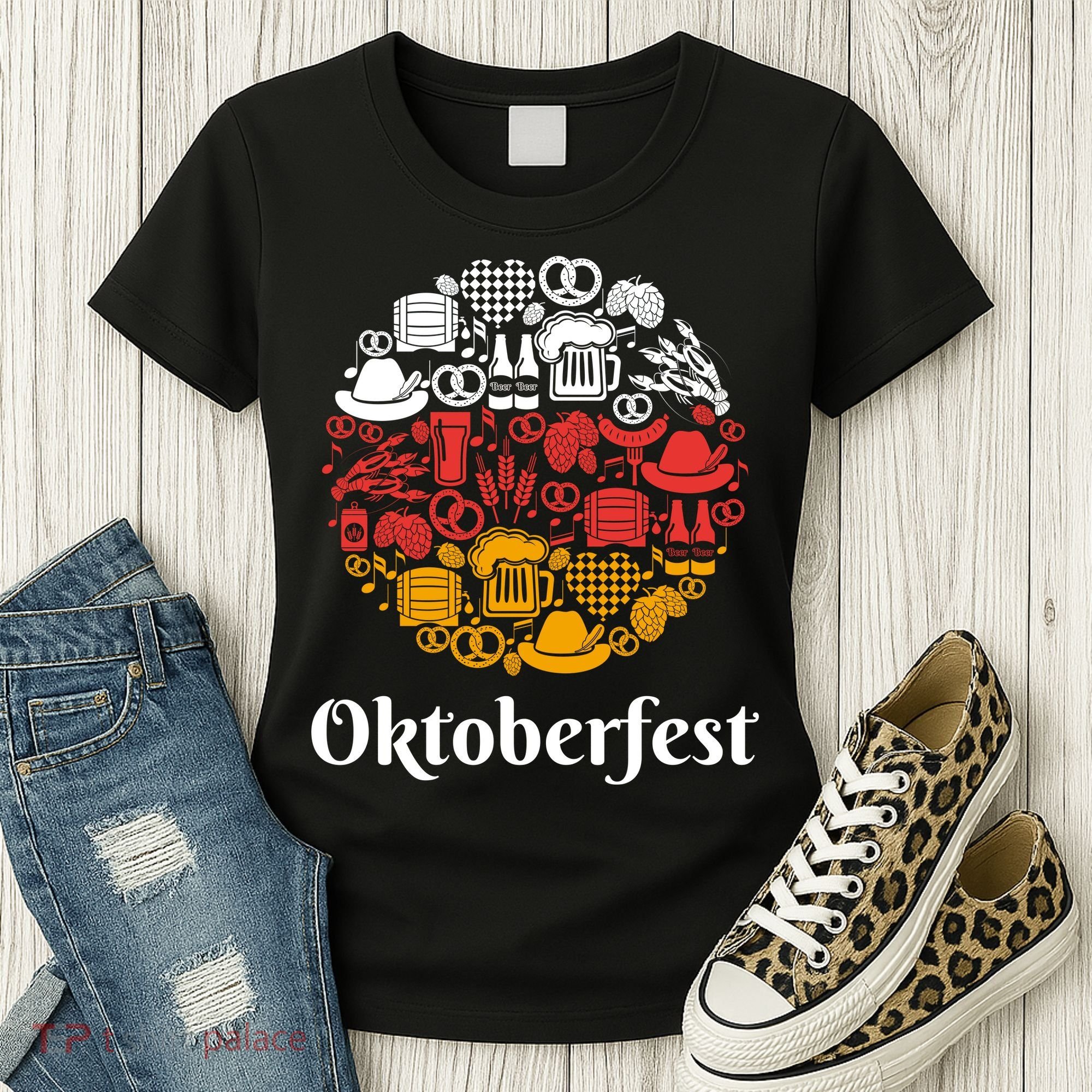 Oktoberfest Holiday Flag Mash Up Women's T-Shirt