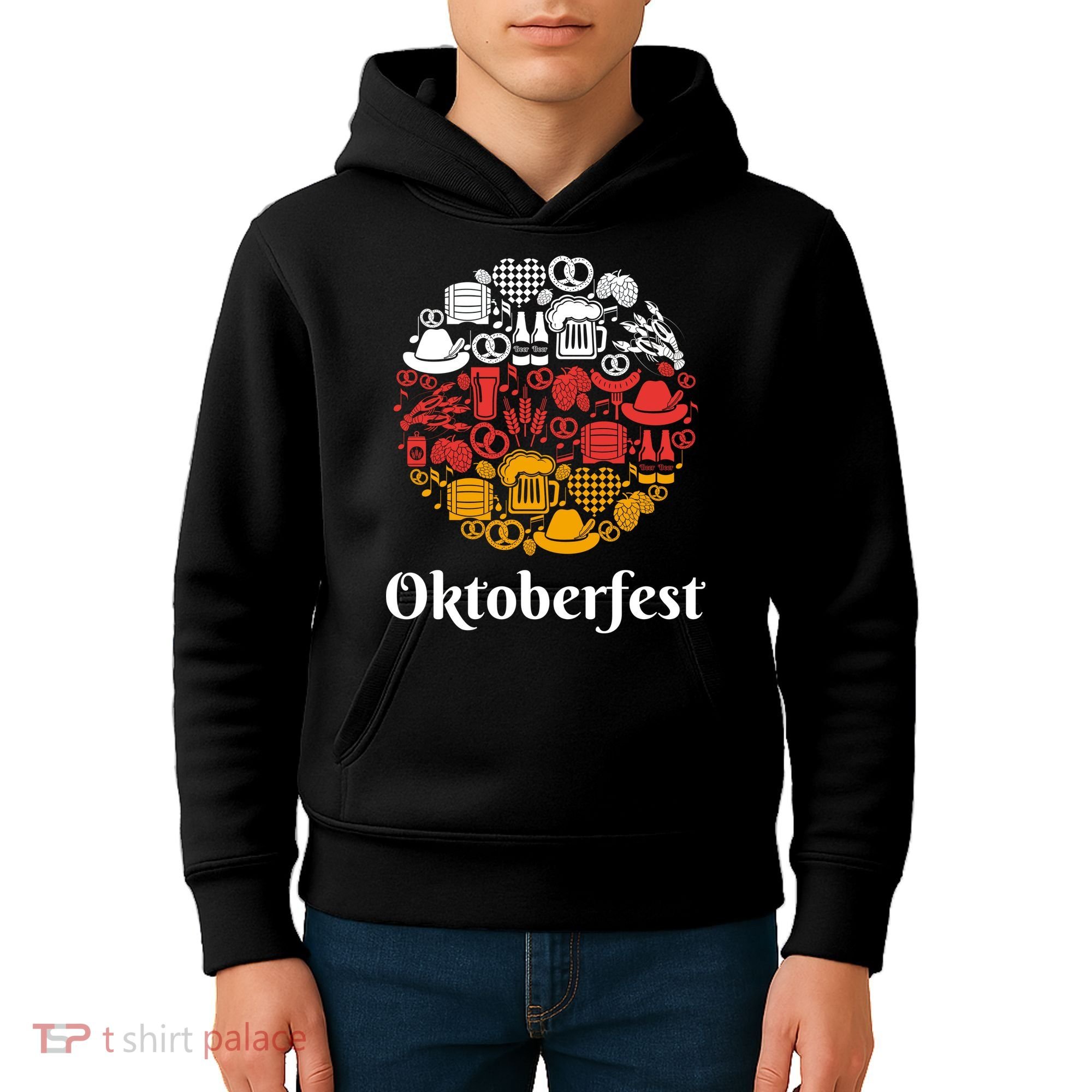 Oktoberfest Holiday Flag Mash Up Kids Hoodie