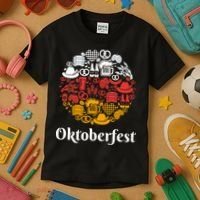 Oktoberfest Holiday Flag Mash Up Kids T-Shirt thumb 3