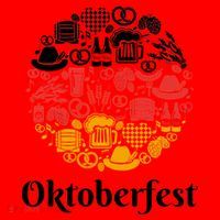 Oktoberfest Holiday Flag Mash Up Santa Hat thumb 1