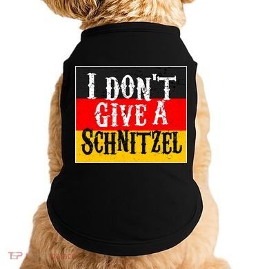 Oktoberfest I Don't Give A Schnitzel German Flag Doggie Tank