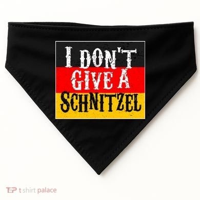 Oktoberfest I Don't Give A Schnitzel German Flag USA-Made Doggie Bandana